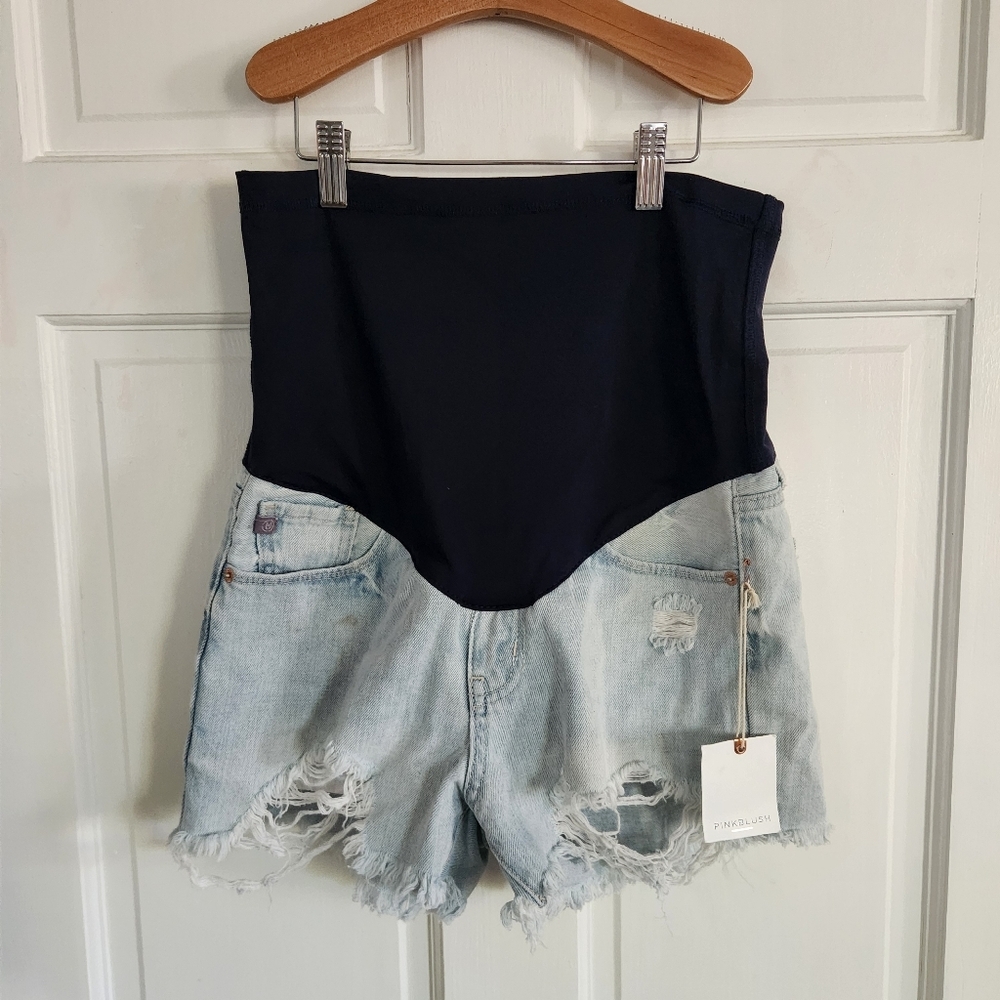 NWT Pinkblush Full-Belly Maternity Shorts